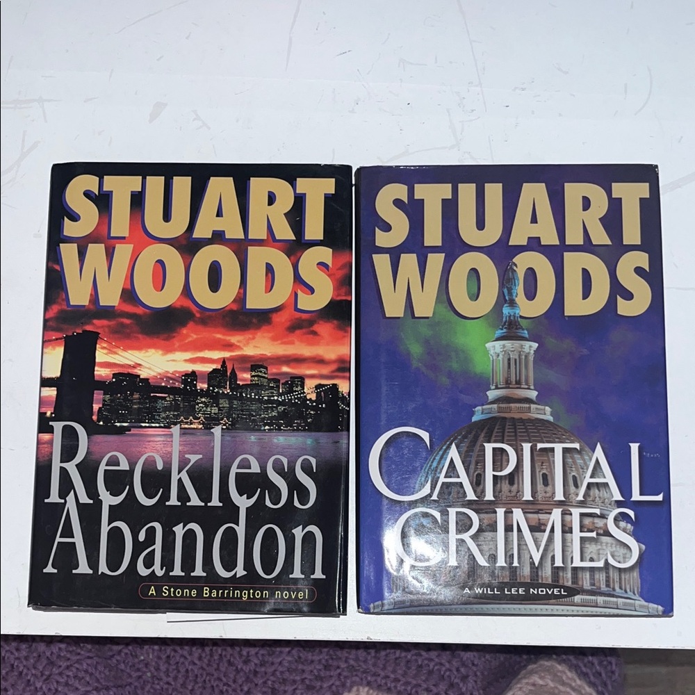 Stuart Woods Hardcover Novel Set - Reckless Abandon & Capital Crimes
